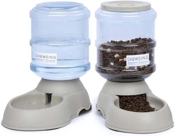 Nourse Chowsing 1 Gal Automatic cat Feeder Set Large Capacity Dog Feeder Pet Feeder Automatic