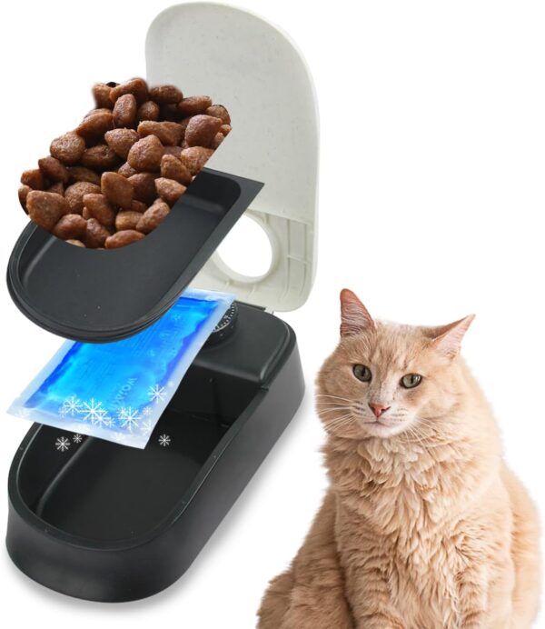 Pawise Automatic Pet Feeder 300ml Automatic Food Dispenser Station with 48-Hour Timer for Dogs and Cats - Single…