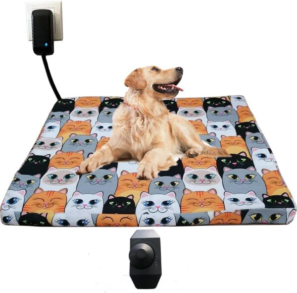 Ped Heating Pad, Heated mattresses, Adjustable Temperature, Cat and dog heated bed, 12V power, 45x50cm