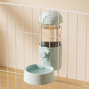 Pet Dog Cat Hanging Automatic Feeders Drinking Bowls, Auto Gravity Pet Feeder Water Set, Cage Pet Feeding Bowls Dispenser for Cats Dogs Puppy, Rabbit Hamsters Chinchilla Hedgehog (Green-Water)