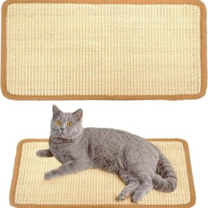 ThrivingAura Cat Scratching Pad Sisal Mat Cat Scratch Mat Cat Scratcher Mat Cat Scratch Protector Natural Sisal Scratch Pad for Cats Protecting Furniture Couch Carpets Sofas Rug 25 * 50cm