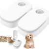 ZOYDP Automatic Cat Feeder, 2 Meal Automatic Pet Feeder for Cats Dogs, Cat Feeder Automatic with Timer 48 Hours, Cat Food Dispenser for Wet and Dry Food, Double Box