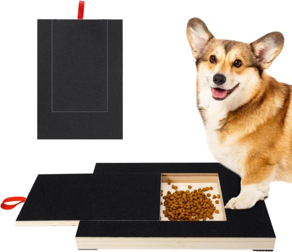 Zuimei Dog Nail Scratch Board, Multifunctional Scratching Boards Dog Nail File Board Puppy Nail Grinding Pad Sturdy Dog Paws Scratchboard with Built-in Snack Box for Pet