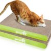 pecute Cat Scratcher Cat Scratching Boards 2 Pack, Kitty Scratching Pads Small Medium Cat Lounger Catnip Included