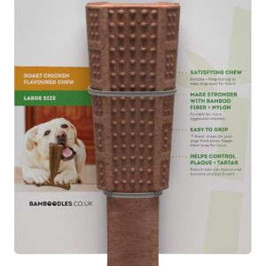 Bamboodles T-Bone Dog Chew for even the most aggressive of chewers LARGE CHICKEN