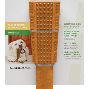 Bamboodles Large Dog Chew toy - Peanut Butter flavour