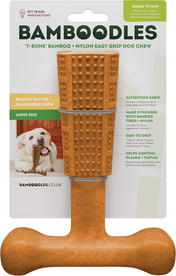 Bamboodles Large Dog Chew toy - Peanut Butter flavour