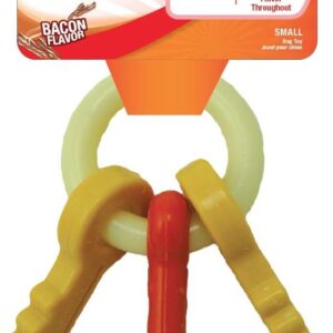 Nylabone Power Chew Dog Toy Keys Bacon Flavour Small/Regular - For Dogs up to 11kg