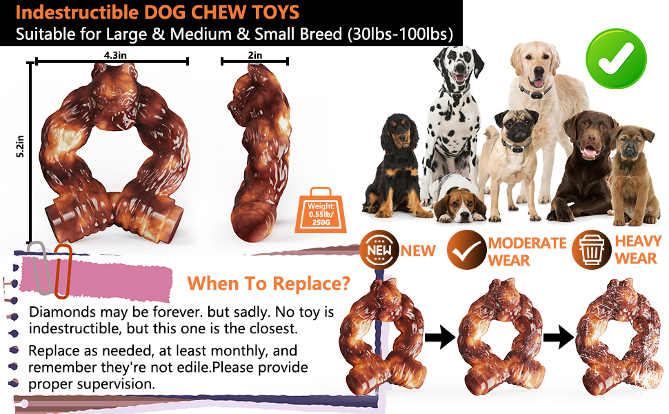  dog chew toys for aggressive chewers dog bone