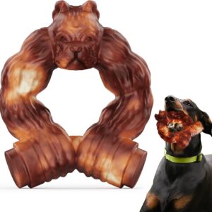 Devolamn Dog Toys, Indestructible Dog Toys, Dog Chew Toys for Aggressive Chewers, Durable Tough Real Bacon Flavour Nylon Dog Chew Toy Outdoor Interactive for Large and Medium Dogs