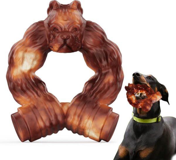 Devolamn Dog Toys, Indestructible Dog Toys, Dog Chew Toys for Aggressive Chewers, Durable Tough Real Bacon Flavour Nylon Dog Chew Toy Outdoor Interactive for Large and Medium Dogs