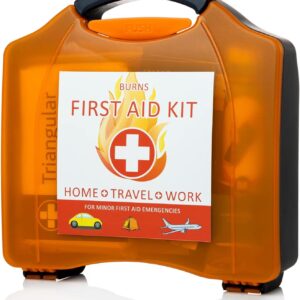 Premium Burns First Aid Kit - Fully Stocked with Burns Gel, Dressings, Gloves Suitable for Workplace Home Office