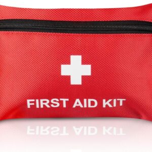 Small First aid kit, TENQUAN 100pcs Mini First Aid Kits Compact Lightweight Survial Essentials Kit Supplies for Emergencies at Home Office Travel Hiking Camping Outdoor