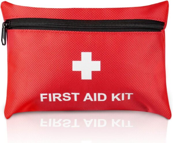 Small First aid kit, TENQUAN 100pcs Mini First Aid Kits Compact Lightweight Survial Essentials Kit Supplies for Emergencies at Home Office Travel Hiking Camping Outdoor