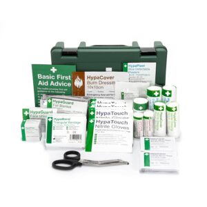 Safety First Aid Group K3170SM Economy Catering Kitchen First Aid Kit, Small Fully-Stocked 1-10 Persons British Standard