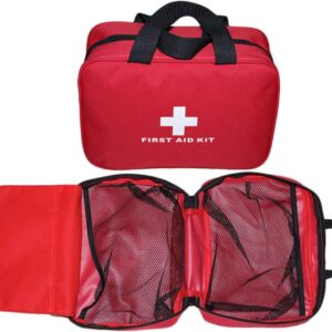 AOUTACC Nylon First Aid Empty Kit,Compact and Lightweight First Aid Bag for Emergency at Home, Office, Car, Outdoors, Boat, Camping, Hiking(Bag Only)