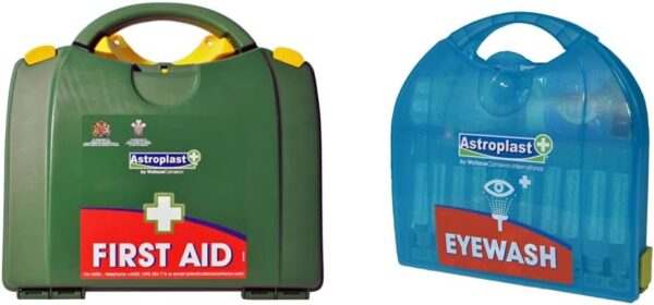 Astroplast 1047031 Green Box 20 Person First Aid Kit & 1047080 Piccolo Eyewash Dispenser