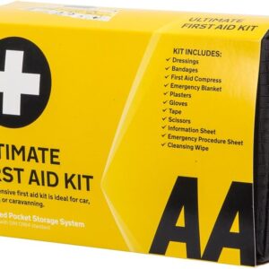 AA Ultimate First Aid Kit - AA0903 - A Family Essential For Car Home Holidays Travel Camping Caravans Office, Black