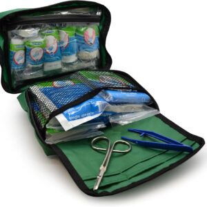 Astroplast 90 Piece Premium Kit Includes Eyewash, 2 x Cold (Ice) Packs and Emergency Blanket for Home, Office, Car, Caravan, Workplace, Travel - First aid Kit Bag