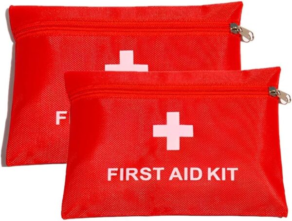 CPJJ 2 PCS Mini first aid kit,Small First Aid Bag travel,first aid pouch,Tote Empty Small First Aid Kit Bag Outdoor Travel Rescue Pouch First Responder Storage Medicine Pocket Bag