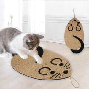 Cat Scratcher Mat Natural Sisal Cat Scratching Pads Hanging Cat Scratcher Scratching Board Non-slip Cat Scratching Rug for Cat Scratching Claws and Sleeping Pad for Protecting Furniture Legs Protector