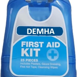 DEMHA – 25 Piece First Aid Kit – Safety Essentials for Home, Car, Travel, Work Etc. – Mini First Aid Kit – First Aid Kit for Comon Minor Injuries.