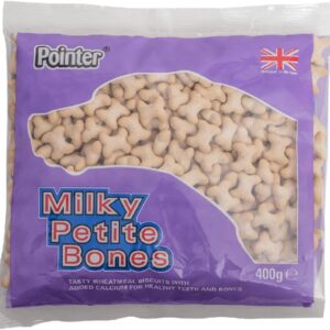 Fold Hill Foods Pointer Milky Bones Dog Treat Biscuit with Calcium - 3 Pack (3 x 400g) - 1.2kg