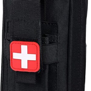 GINZER Molle Medical IFAK Pouch, EMT First Aid Pouch Bag, Tactical Emergency Survival Pouch, Empty Trauma Kit, Medical EDC Pouch for Outdoor Travel Camping Hiking Trekking, Climbing Hunting