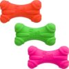 Hartz Dura Play Soft Dog Bone Toy, Assorted Colors 1 Ea (Pack Of 3)