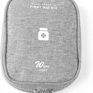 Jagowa Mini First Aid Kit Medicine Storage Bag Portable Multifunctional Empty Bag for Travel Camping Hiking Outdoor (Grey)