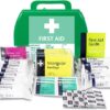 LEWIS-PLAST Premium Small 1-10 Persons Polypropylene First Aid Box - Complete with Integrated Carry Handle and Unique Flip-up Wall Mounting System - Meets Health & Safety Executive Guidelines