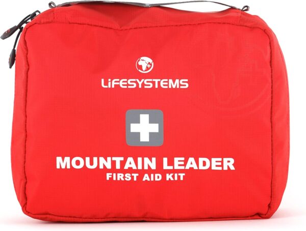 Lifesystems Mountain Leader First Aid Kit, CE Certified Contents, Specifically Designed for Groups In The Outdoors, Mountaineering, Travel and Ski, Red