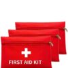 Mini First Aid Kit,3 PCS Small Red First Aid Bag Emergency Survival kit Medical Rescue Bag Outdoor Travel Rescue Pouch for Car Home Office Sport