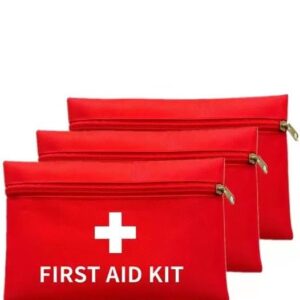 Mini First Aid Kit,3 PCS Small Red First Aid Bag Emergency Survival kit Medical Rescue Bag Outdoor Travel Rescue Pouch for Car Home Office Sport