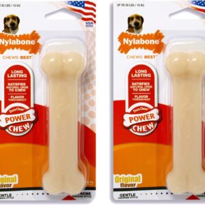 Nylabone (2 Pack) DuraChew Original Wolf Size | Nylon Dental Bone 35 lb Dogs