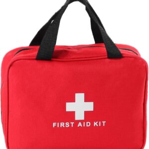 PAXLAMB First Aid Bag First Aid Kit Empty Medical Storage Bag Red Trauma Bag for Emergency First Aid Kits Car Workshop Cycling Outdoors (Red 1)