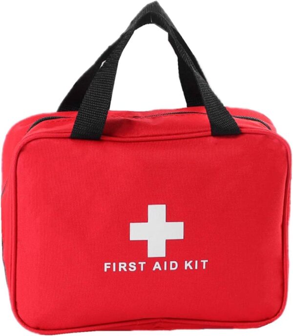 PAXLAMB First Aid Bag First Aid Kit Empty Medical Storage Bag Red Trauma Bag for Emergency First Aid Kits Car Workshop Cycling Outdoors (Red 1)