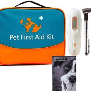 Pet First Aid Kit, Veterinary First Aid Bag for Dog, Cat, Rabbit, Animal, with Otoscope, Perfect for Home Care and Outdoor Travel Emergencies