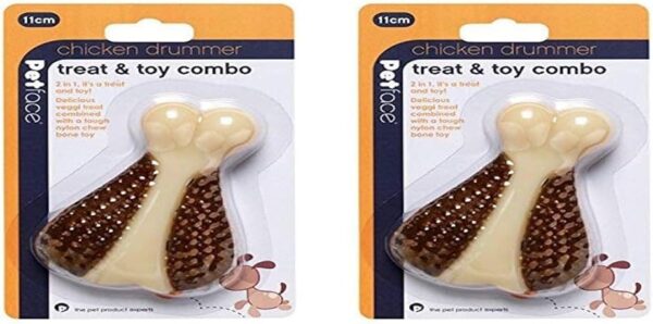 Petface Chicken Drummer Treat & Toy Combo (Pack of 2)