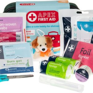 Premium Childrens First Aid Kit - Baby Childcare kit includes Elly The Elephant Cold Pack, Plasters, Scissors, Bandages