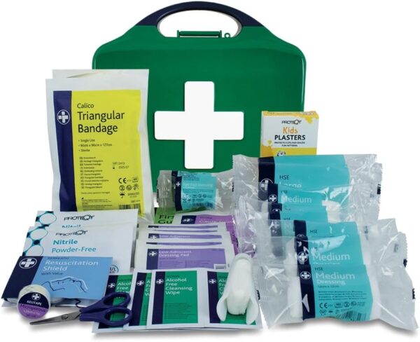 Reliance Medical Children's First Aid Kit - For Kids, Childcare Providers, Schools, and Home Use, Wall-Mountable Aura Box