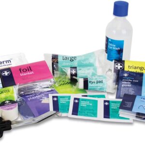 Reliance Medical First Aid Travel Refill Kit - UK Standard Compliant, Essential Safety Supplies for Workplace & Self-Employed, Workplace Emergency, Medical First Aid Travel Kit, 1 Person Refill Pack