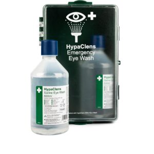 Safety First Aid Group HypaClens Eye Wash Station Cabinet Wall-Mounted with 2 x 500 ml Eye Wash Bottles