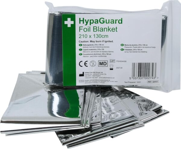 Safety First Aid Group HypaGuard Foil Survival Blanket (Pack of 6)