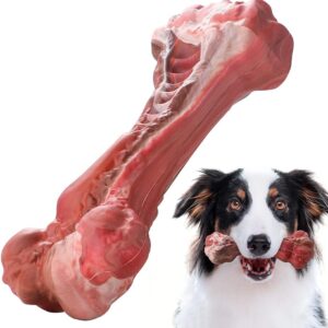 Tough Dog Bone Toys Beef Flavor Durable Teeth Clean Rubber Molar Stick Pet Dogs Chew Toy Medium size 16.5CM*8.2CM*7.4CM