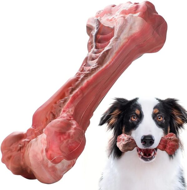 Tough Dog Bone Toys Beef Flavor Durable Teeth Clean Rubber Molar Stick Pet Dogs Chew Toy Medium size 16.5CM*8.2CM*7.4CM